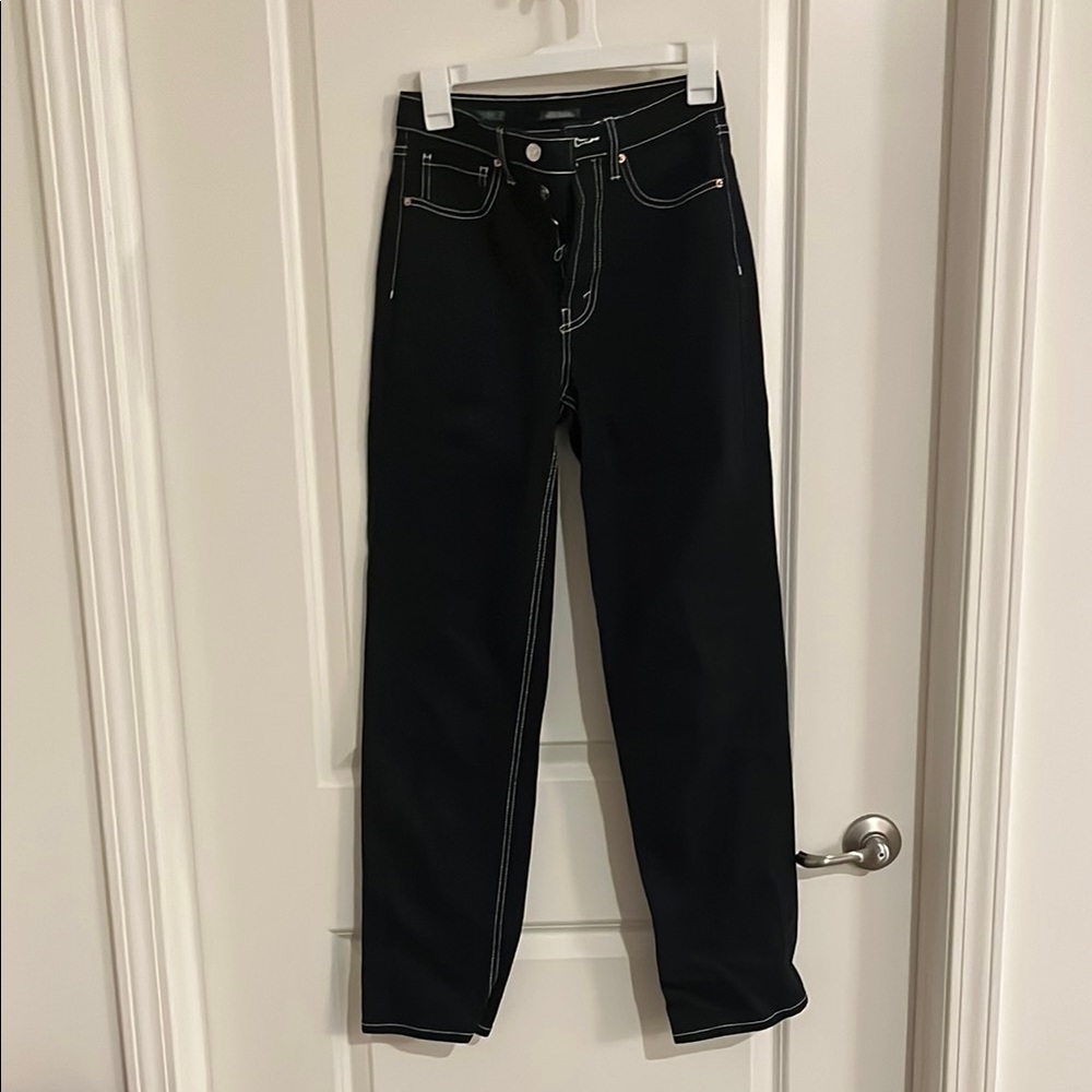 Black Jeans with White Stitching